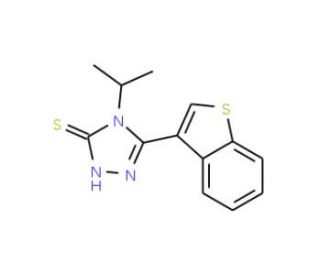 5-(1-Benzothien-3-yl)-4-isopropyl-4H-1,2,4-triazole-3-thiol - chemical structure image