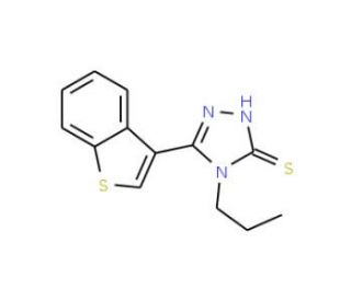5-(1-Benzothien-3-yl)-4-propyl-4H-1,2,4-triazole-3-thiol - chemical structure image