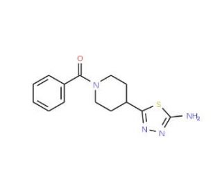 5-(1-benzoylpiperidin-4-yl)-1,3,4-thiadiazol-2-amine - chemical structure image