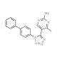 5-(1-Biphenyl-4-yl-1H-tetrazol-5-yl)-4-methyl-pyrimidin-2-ylamine - chemical structure image