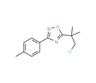 5-(1-Chloro-2-methylpropan-2-yl)-3-p-tolyl-1,2,4-oxadiazole (CAS 1072944-73-0) - chemical structure image