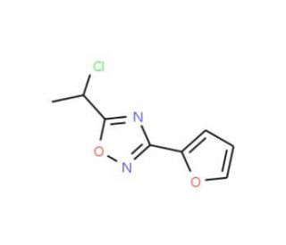 5-(1-chloroethyl)-3-(2-furyl)-1,2,4-oxadiazole - chemical structure image