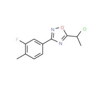 5-(1-chloroethyl)-3-(3-fluoro-4-methylphenyl)-1,2,4-oxadiazole - chemical structure image