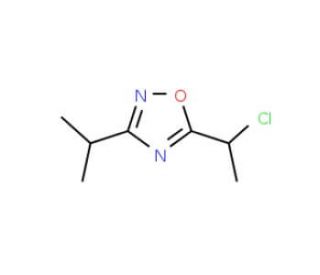 5-(1-chloroethyl)-3-isopropyl-1,2,4-oxadiazole - chemical structure image
