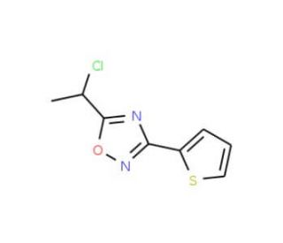 5-(1-chloroethyl)-3-thien-2-yl-1,2,4-oxadiazole - chemical structure image