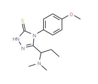 5-[1-(dimethylamino)propyl]-4-(4-methoxyphenyl)-4H-1,2,4-triazole-3-thiol - chemical structure image