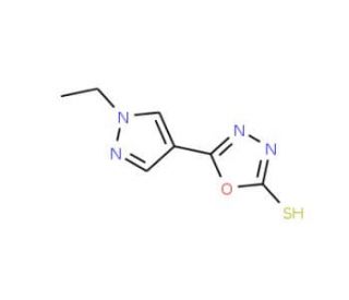 5-(1-Ethyl-1H-pyrazol-4-yl)-[1,3,4]oxadiazole-2-thiol - chemical structure image