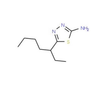 5-(1-Ethylpentyl)-1,3,4-thiadiazol-2-amine - chemical structure image