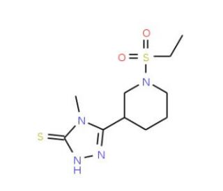 5-[1-(Ethylsulfonyl)piperidin-3-yl]-4-methyl-4H-1,2,4-triazole-3-thiol - chemical structure image