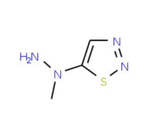 5-(1-Methylhydrazino)-1,2,3-thiadiazole - chemical structure image