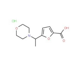 5-(1-Morpholin-4-yl-ethyl)-furan-2-carboxylic acid hydrochloride - chemical structure image