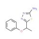5-(1-Phenoxy-ethyl)-[1,3,4]thiadiazol-2-yl-amine - chemical structure image