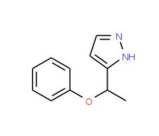 5-(1-Phenoxyethyl)-1H-pyrazole - chemical structure image