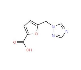 5-(1H-1,2,4-Triazol-1-ylmethyl)-2-furoic acid - chemical structure image