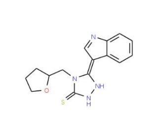 5-(1H-Indol-3-yl)-4-(tetrahydro-furan-2-ylmethyl)-4H-[1,2,4]triazole-3-thiol - chemical structure image
