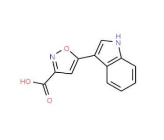 5-(1H-indol-3-yl)isoxazole-3-carboxylic acid - chemical structure image