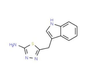 5-(1H-Indol-3-ylmethyl)-[1,3,4]thiadiazol-2-ylamine - chemical structure image