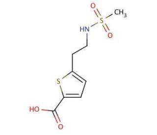 5-{2-[(methylsulfonyl)amino]ethyl}thiophene-2-carboxylic acid - chemical structure image