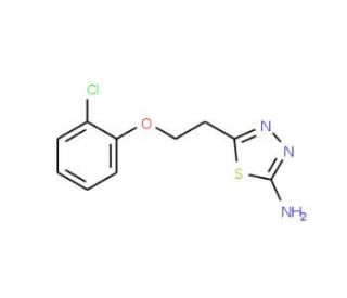 5-[2-(2-Chloro-phenoxy)-ethyl]-[1,3,4]thiadiazol-2-ylamine - chemical structure image