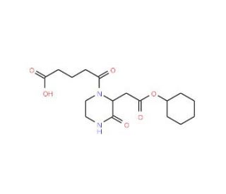 5-{2-[2-(Cyclohexyloxy)-2-oxoethyl]-3-oxo-1-piperazinyl}-5-oxopentanoic acid - chemical structure image