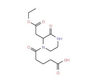 5-[2-(2-Ethoxy-2-oxoethyl)-3-oxo-1-piperazinyl]-5-oxopentanoic acid - chemical structure image