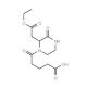 5-[2-(2-Ethoxy-2-oxoethyl)-3-oxo-1-piperazinyl]-5-oxopentanoic acid - chemical structure image