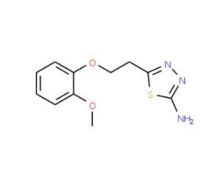 5-[2-(2-Methoxy-phenoxy)-ethyl]-[1,3,4]thiadiazol-2-ylamine - chemical structure image