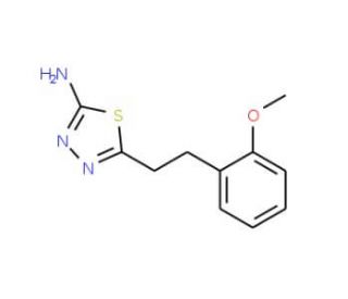 5-[2-(2-Methoxy-phenyl)-ethyl]-[1,3,4]thiadiazol-2-ylamine - chemical structure image