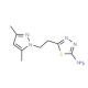5-[2-(3,5-Dimethyl-pyrazol-1-yl)-ethyl]-[1,3,4]-thiadiazol-2-ylamine (CAS 957484-31-0) - chemical structure image