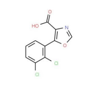 5-(2,3-Dichlorophenyl)oxazole-4-carboxylic acid (CAS 951885-34-0) - chemical structure image