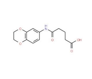 5-(2,3-Dihydro-1,4-benzodioxin-6-ylamino)-5-oxopentanoic acid - chemical structure image