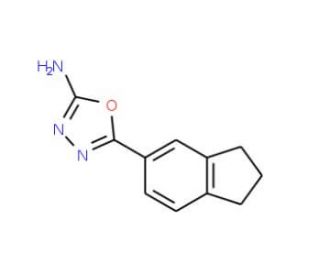 5-(2,3-dihydro-1H-inden-5-yl)-1,3,4-oxadiazol-2-amine - chemical structure image