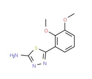 5-(2,3-Dimethoxy-phenyl)-[1,3,4]thiadiazol-2-ylamine - chemical structure image