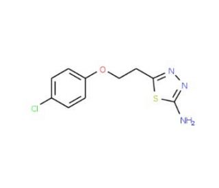 5-[2-(4-Chloro-phenoxy)-ethyl]-[1,3,4]thiadiazol-2-ylamine - chemical structure image