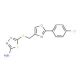 5-({[2-(4-chlorophenyl)-1,3-oxazol-4-yl]methyl}thio)-1,3,4-thiadiazol-2-amine - chemical structure image