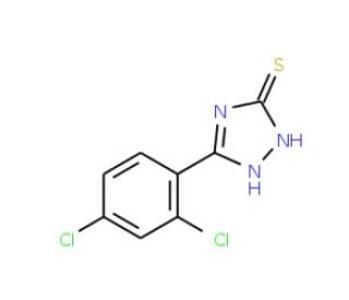 5-(2,4-Dichloro-phenyl)-4H-[1,2,4]triazole-3-thiol (CAS 26028-68-2) - chemical structure image