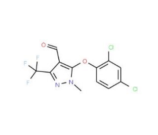 5-(2,4-Dichlorophenoxy)-1-methyl-3-(trifluoromethyl)-1H-pyrazole-4-carbaldehyde - chemical structure image