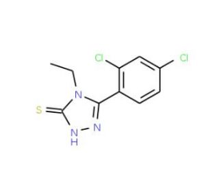 5-(2,4-dichlorophenyl)-4-ethyl-4H-1,2,4-triazole-3-thiol (CAS 29527-30-8) - chemical structure image