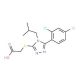 {[5-(2,4-dichlorophenyl)-4-isobutyl-4H-1,2,4-triazol-3-yl]thio}acetic acid - chemical structure image