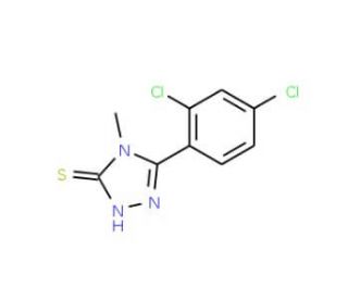 5-(2,4-Dichlorophenyl)-4-methyl-4H-1,2,4-triazole-3-thiol (CAS 162693-41-6) - chemical structure image