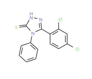 5-(2,4-dichlorophenyl)-4-phenyl-4H-1,2,4-triazole-3-thiol (CAS 92151-02-5) - chemical structure image