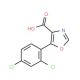 5-(2,4-Dichlorophenyl)oxazole-4-carboxylic acid (CAS 255876-52-9) - chemical structure image