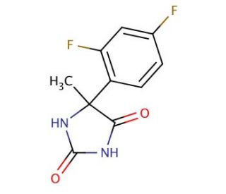 5-(2,4-difluorophenyl)-5-methylimidazolidine-2,4-dione - chemical structure image