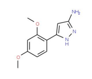5-(2,4-Dimethoxy-phenyl)-2H-pyrazol-3-ylamine - chemical structure image