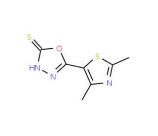 5-(2,4-dimethyl-1,3-thiazol-5-yl)-1,3,4-oxadiazole-2-thiol - chemical structure image