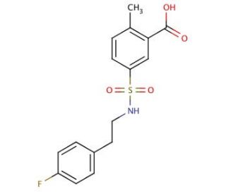 5-({[2-(4-fluorophenyl)ethyl]amino}sulfonyl)-2-methylbenzoic acid - chemical structure image