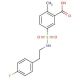 5-({[2-(4-fluorophenyl)ethyl]amino}sulfonyl)-2-methylbenzoic acid - chemical structure image