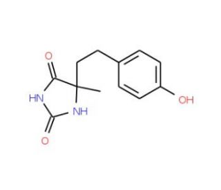 5-[2-(4-hydroxyphenyl)ethyl]-5-methylimidazolidine-2,4-dione (CAS 91567-45-2) - chemical structure image