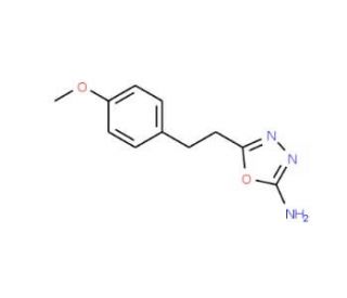 5-[2-(4-methoxyphenyl)ethyl]-1,3,4-oxadiazol-2-amine - chemical structure image