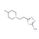 5-[2-(4-Methyl-piperidin-1-yl)-ethyl]-[1,3,4]-thiadiazol-2-ylamine - chemical structure image